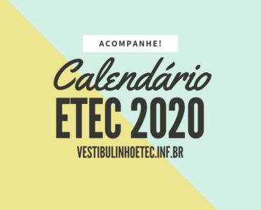 Calendário ETEC 2020