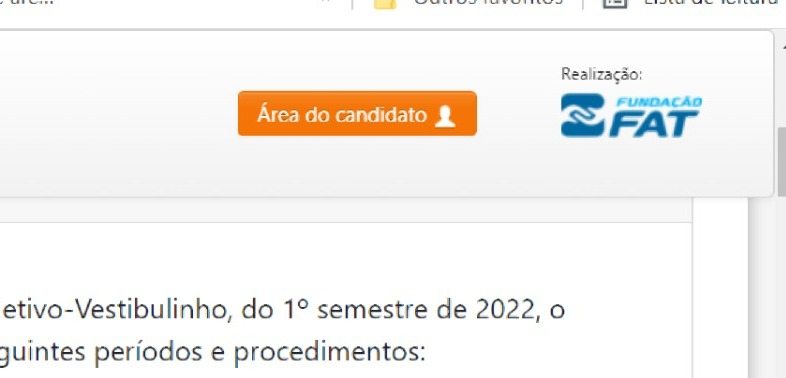 Área do Candidato ETEC 2023